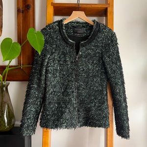 Maison Scotch SZ 1 Mint and Black Eyelash Jacket!